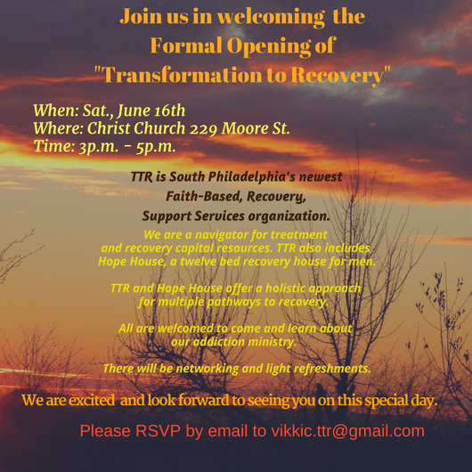 Grand Opening of Transformation to Recovery